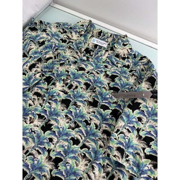 Vintage Tori Richard Uniforms Men Hawaiian Shirt Palm Trees Button Up Large L - Picture 3 of 6